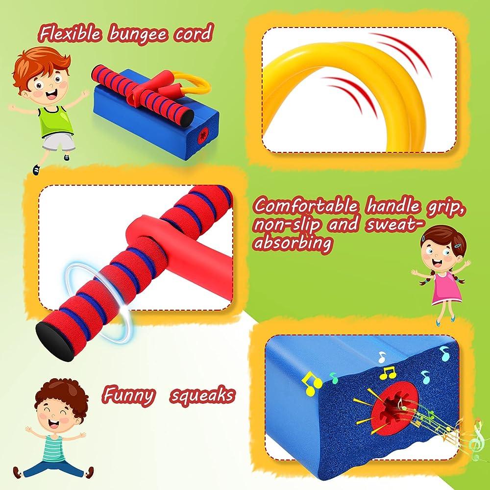 Kid's Long Height Balance Toy Foam Bouncing Strength Training Toy Frog Jumping Sports Kid Indoor Outdoor Sport Fitness Equipment