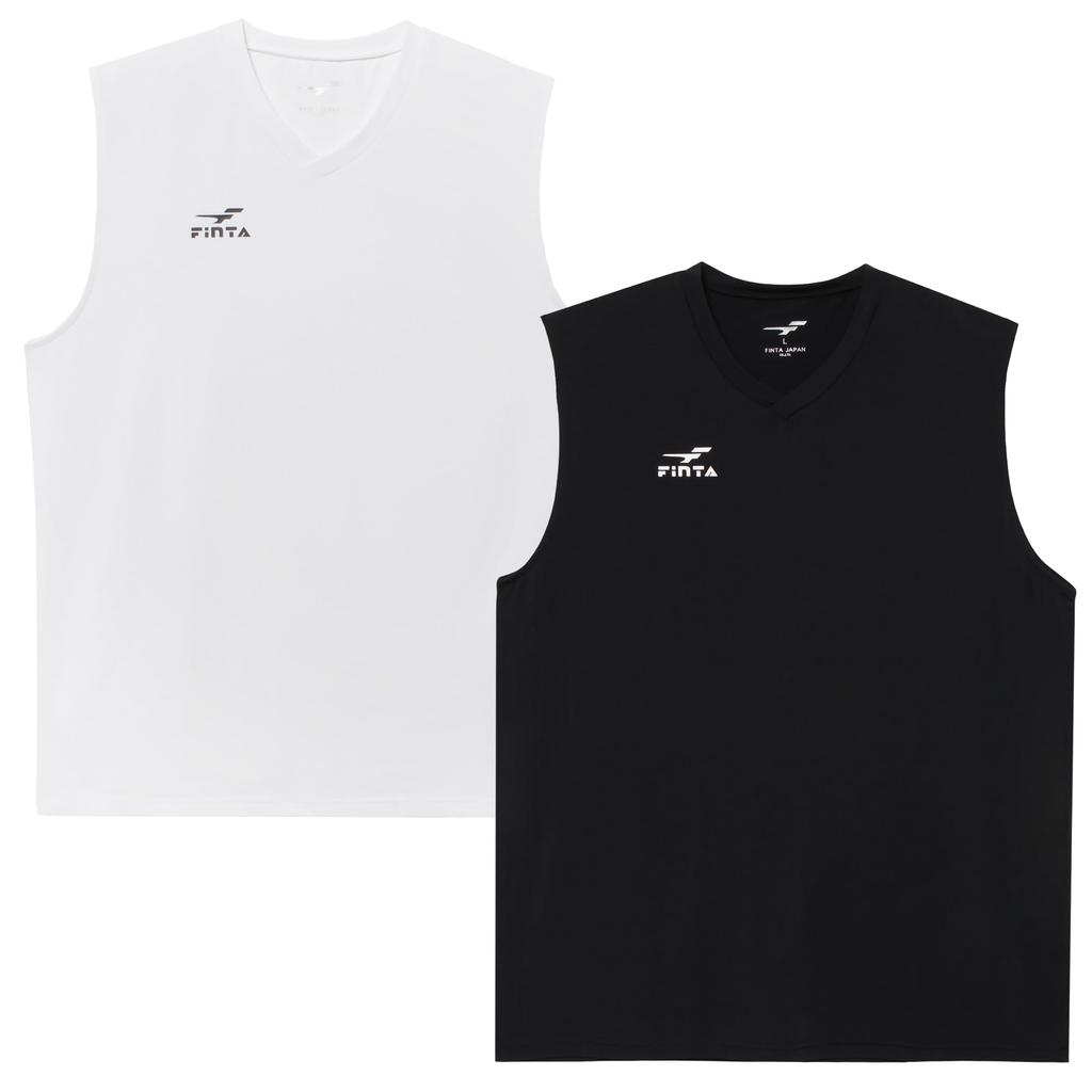 FINTA Men's Soccer Ultra-Cooling Sleeveless Inner Shirt, FT4442 (0500), Black, Size L