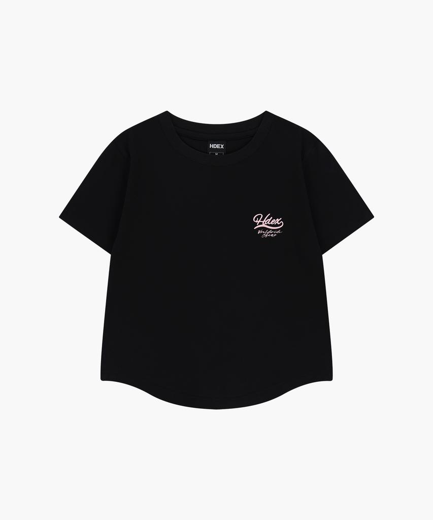 HDEX Women'S Curved Hem Short Sleeve (Black)