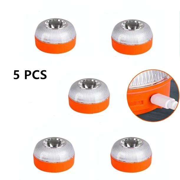 Rechargeable Led Car Emergency Light Flashlight Magnetic Induction Strobe Light Road Accident Lamp Beacon Safety Accessory Set