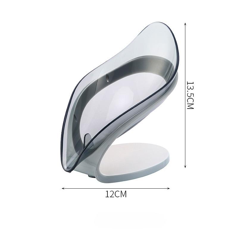 Bathroom Soap Holder Leaf Shape Dish Soap Kitchen Sponge Soap Box Storage Non-slip Drain Soap Case Container Bathroom Accessorie