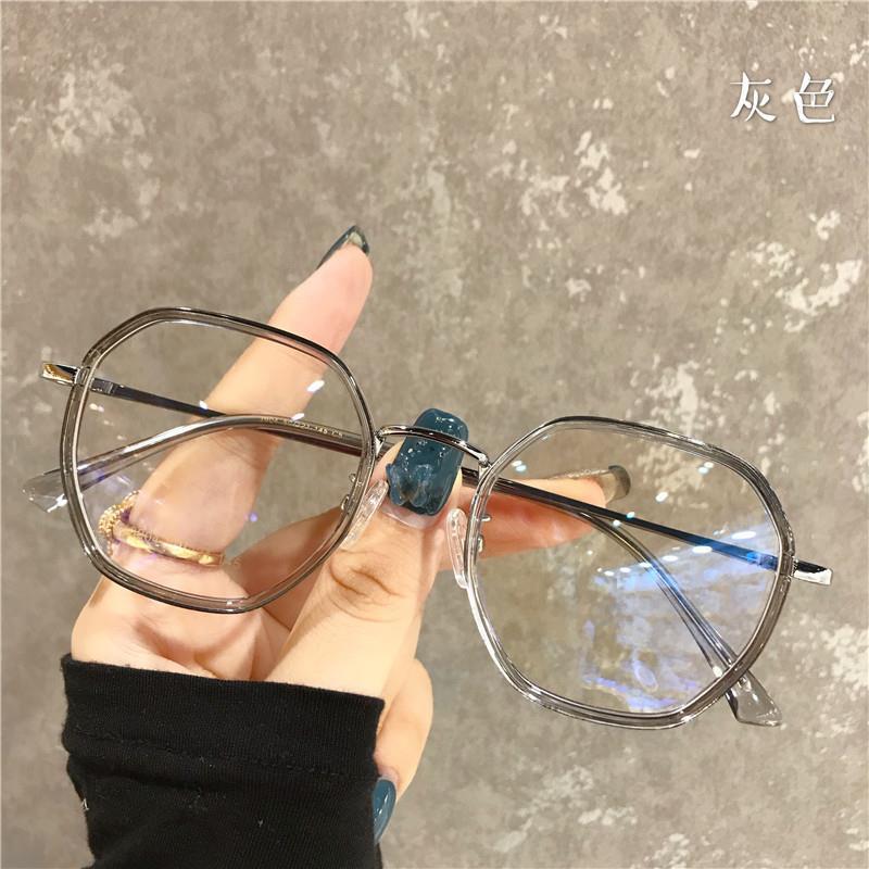 New Myopia Glasses for Women Polygon Frame Increased Vision Reading Glasses Men Anti-blue Light Transparent Computer Glasses