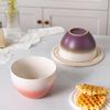 High Value Ceramic Bowl Instant Noodle Bowl Soup Bowl Underglaze Color Rice Bowl Household Tableware Gradual Change Color Salad Bowl Fruit Bowl