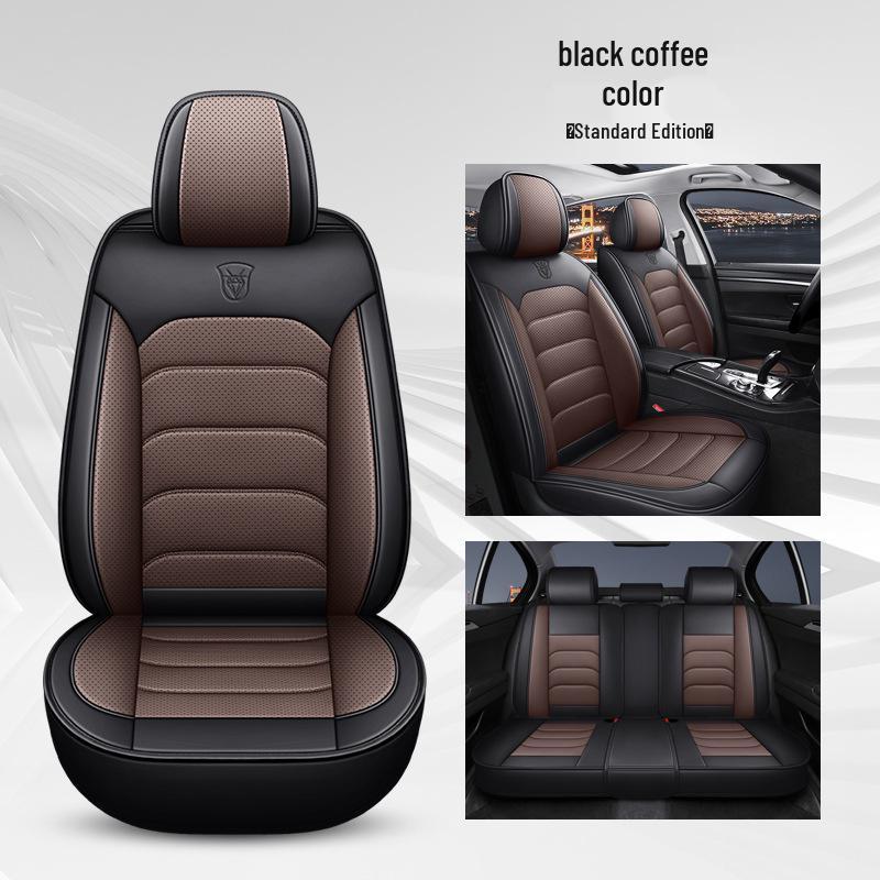 Nappa Leather Full Coverage Car Seat Cover - Five-Seat Cushion for All Seasons