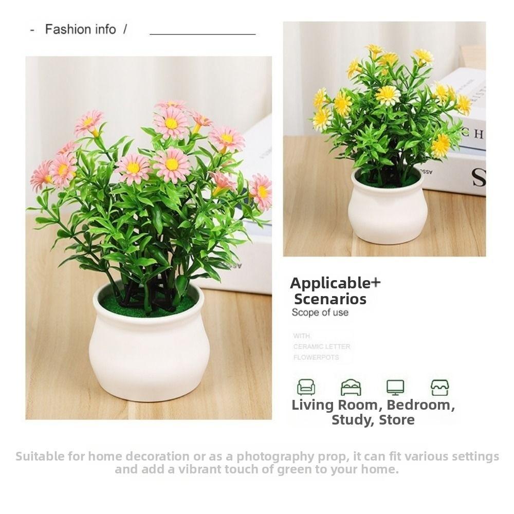 Plast Konstgjord Tusensköna Staket Liten Solros 5 Färger Hem Vardagsrum Prydnader Heminredning