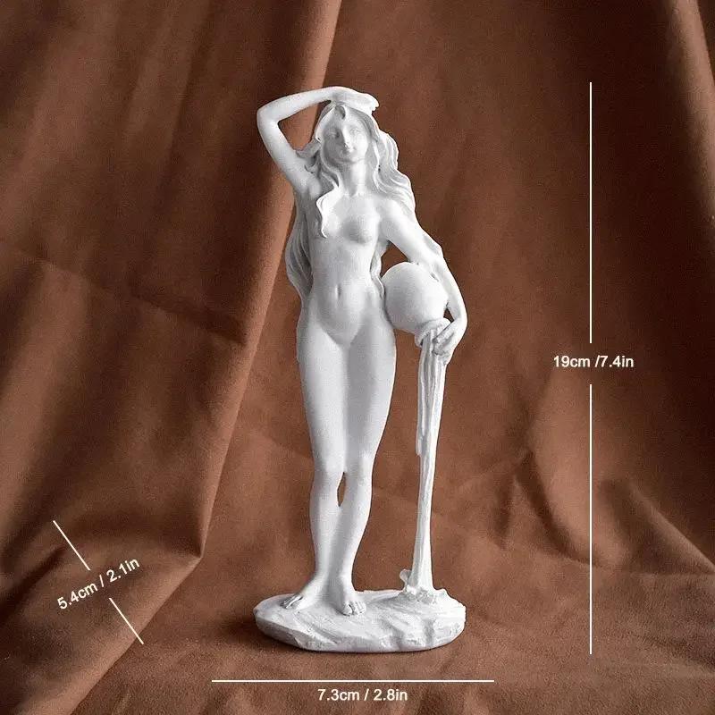 Nordic Venus De Milo Goddess Statue Decor Greek Mythology Goddess Home Art Room Sketch Resin Crafts Ornaments Handicraft Article