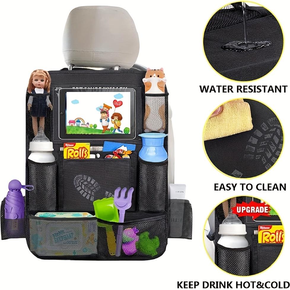 Autositz-Organizer, multifunktional, aus Oxford-Gewebe, Aufbewahrungstasche für die Autorückseite mit mehreren Taschen, mit Tablet-Halter, Schutz für Kinder