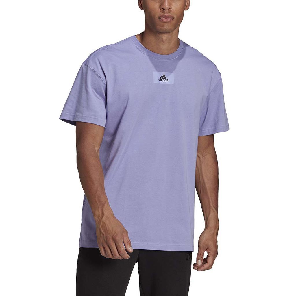 adidas Drop Shoulder Sleeve T-Shirt Men's Purple HE4367