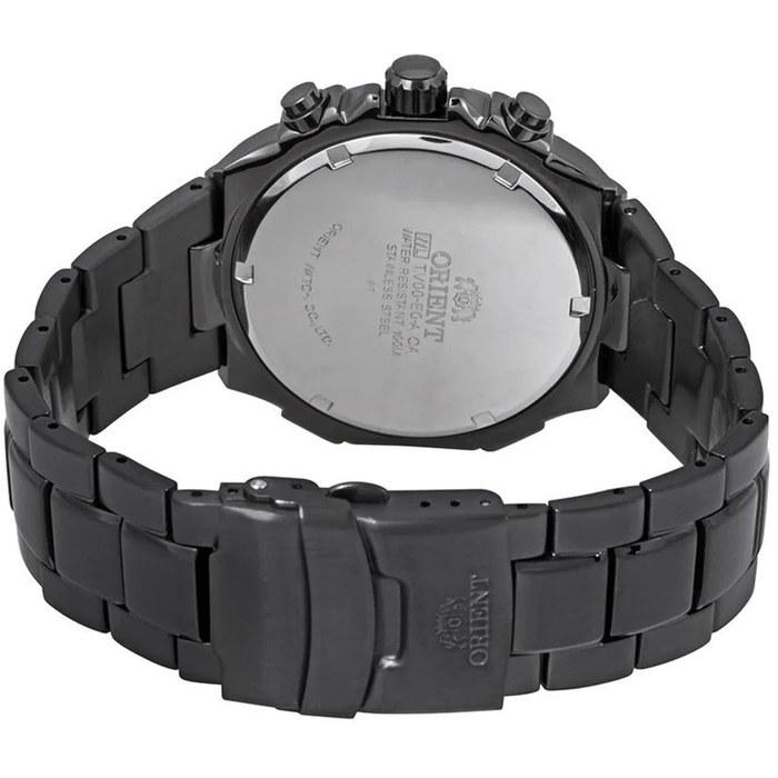 Orient Chronograph Black Dial Men's Watch FTV0007B Black Ion Plated.