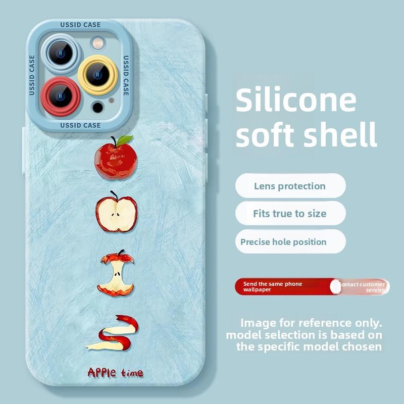 Red Apple iPhone 16 Pro Max Phone Case 17 Pro Full Coverage 17 Air Silicone 16 Shockproof 17 Soft Case TPU