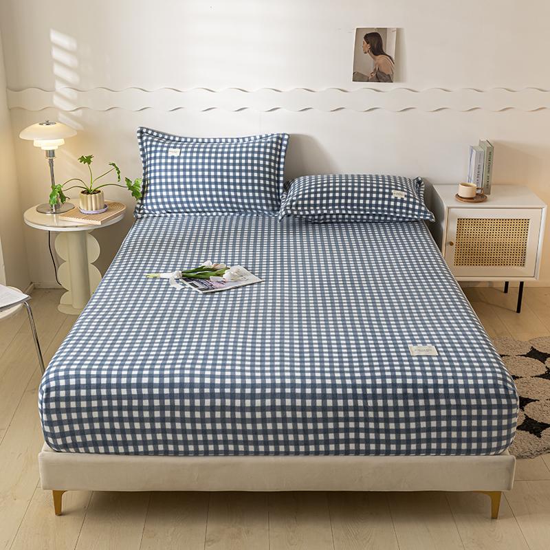 

Leorate Winter Plush Warm Mattress Cover Bed Fitted Sheet Padded Mattress Cover Velvet Soft Bed Sheet Pad Protector Multi Size 100x200x30cm