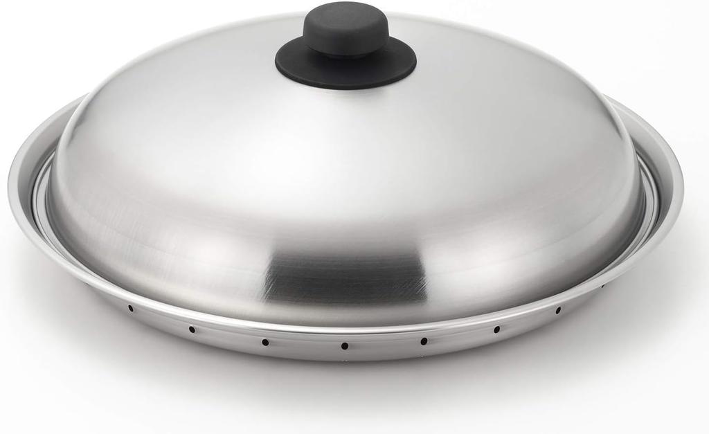 Yoshikawa Steaming Plate for Frying Pans, 28-30cm (with lid), Stainless Steel, Uisaisai, Gift Wrapping Available, SJ3207
