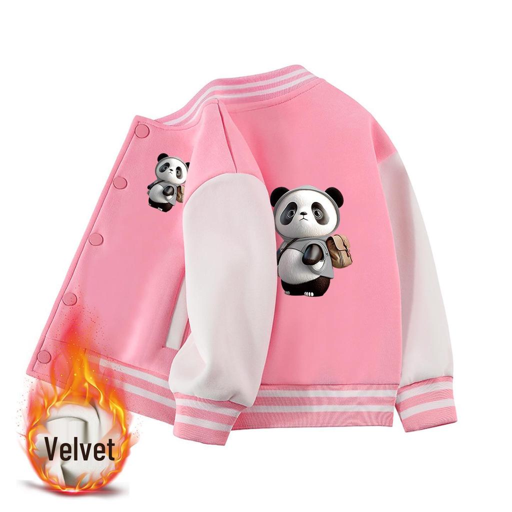 Giacca da Baseball Foderata in Pile per Bambini - Collezione Autunno/Inverno 2026, Capo d'Abbigliamento Versatile Taglia Media/Grande