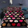 Luxury 3D Heart Love Print Home Living Comfortable Duvet Cover Pillowcase Couple Bedding Set Queen and King EU/US/AU/UK Size