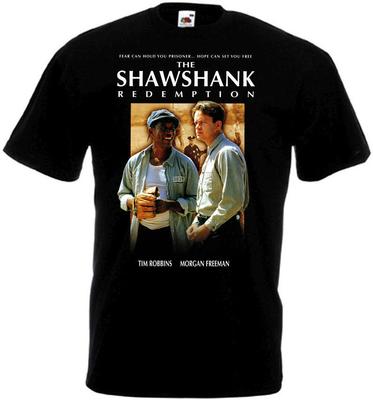 The Shawshank Redemption V1 T-shirt Black Movie Poster All Sizes S5XL