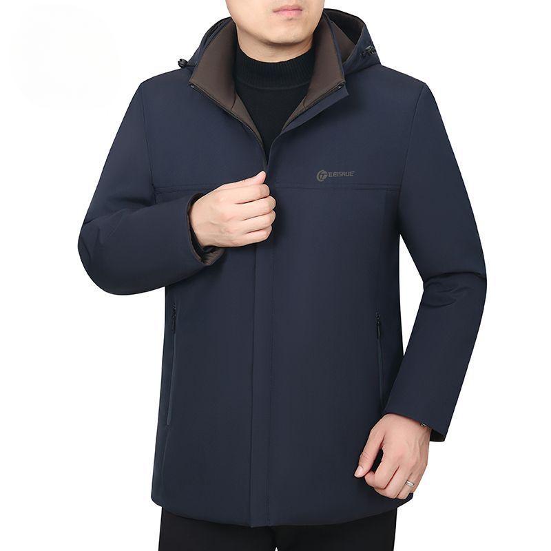 

Зимняя бархатная утолщенная хлопковая одежда для среднего возраста, теплая одежда для папы и пожилых людей с хлопковой подкладкой, мужская куртка-пиджак 4XL