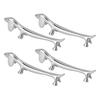 4PCS Cutlery Rest Silver Chopstick Stand Electroplated Polished Zinc Alloy Animal Shape Versatile Holder Rack for Fork Spoon