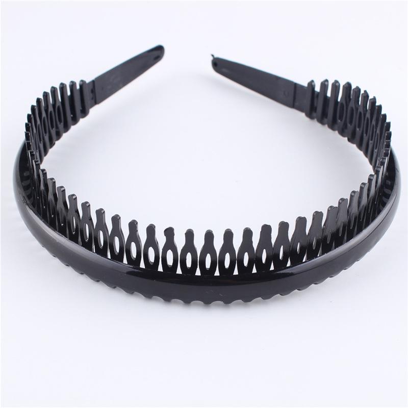 

Мужская и женская черная волнистая повязка на голову: Спортивный, Простой, с Зубьями для Зачесанных Назад Волос и Умывания Лица.