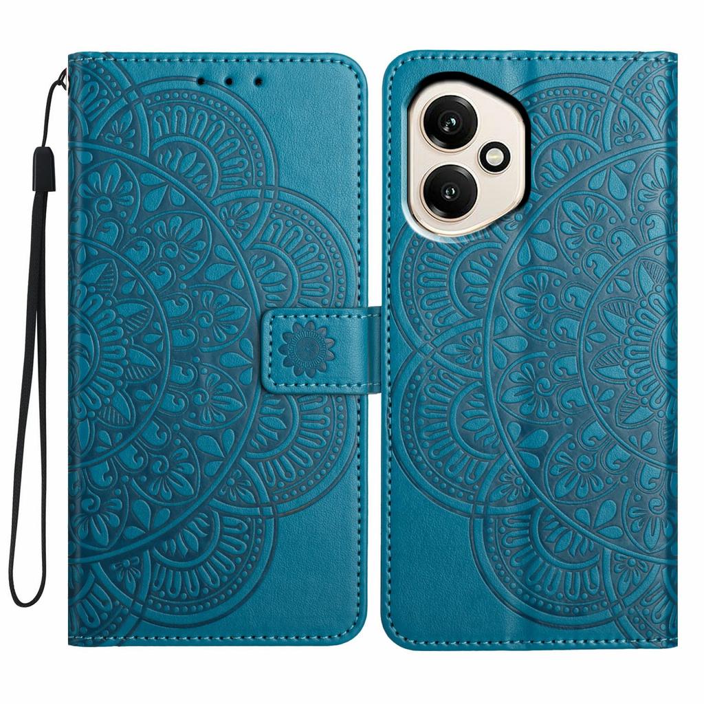 Dla Honor 400 5G (Światowy) Skórzane etui z przegródkami na karty Wzór mandali Pokrowiec na telefon Stojak