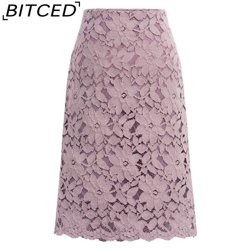 BITCED Women's Fashion Casual Solid Color Print Summer Spring Skirt