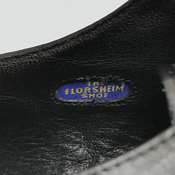 Florsheim Vintage U-tip Shoes 10D 27.5 Black Goodyear welt(USED)