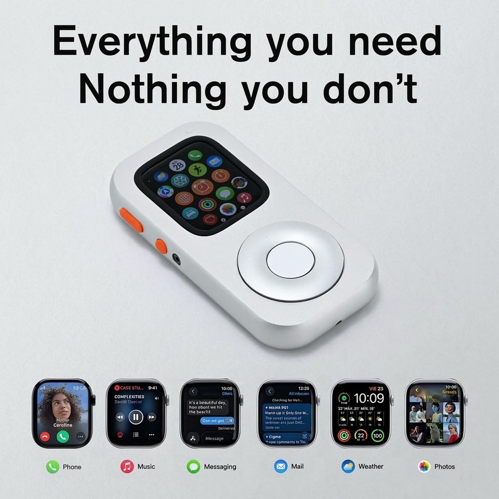 RePod Aluminum Case for Apple Watch Series S10/S11, Transform Watch into Retro Music Player, CNC Metal Protective Cover w