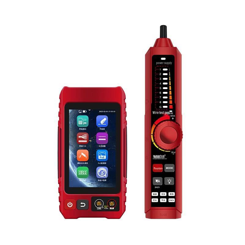 WANGLU LT-600S Touchscreen Rechargeable Network Cable Tester with OPM & PING CN plug (adapter included)