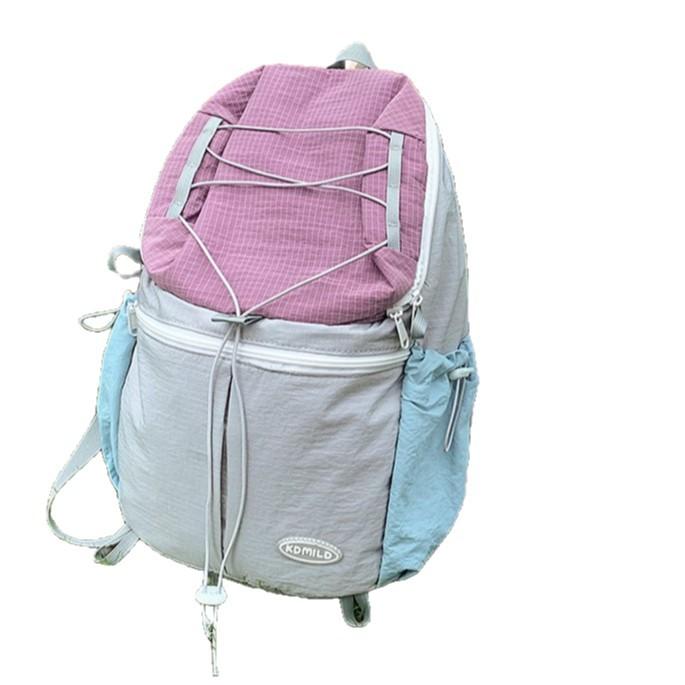Outdoor Color Blocking Lightweight Backpack Korean Version Hiking Travel Small Backpack for Both Men and Women, Waterproof Backpack with High-end Feel