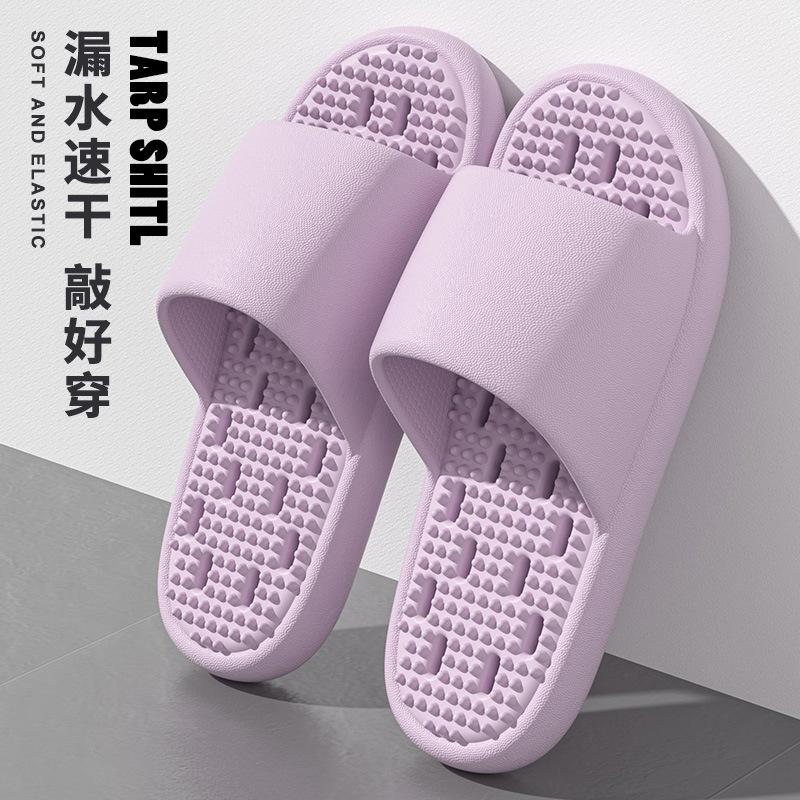 Silent leaking slippers ladies bathroom bath non-slip home indoor bathroom hollow hole eva cool slippers
