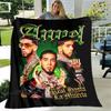 Rapper Anuel AA printed blankets Flange Warm blanket soft and comfortable home travel bed blanket picnic blankets birthday gift