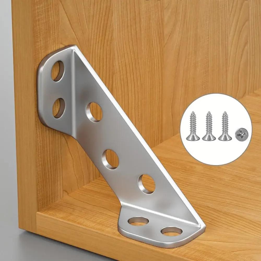 30/1 set Suporturi de colț Mobilier din oțel inoxidabil Conector pentru raft unghiular Suport pentru cadru de fixare Colțuri Braț cu șuruburi