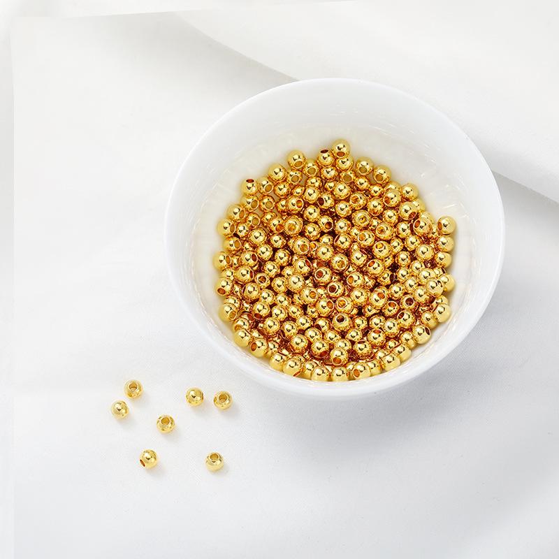 18K Gold-Filled Color-Preserving Spacer Beads for DIY Necklace Jewelry