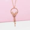 Color Gold Purple Gold Shiny Butterfly Tassel Necklace Shiny Fashion Trend Plated Rose Gold Set Chain