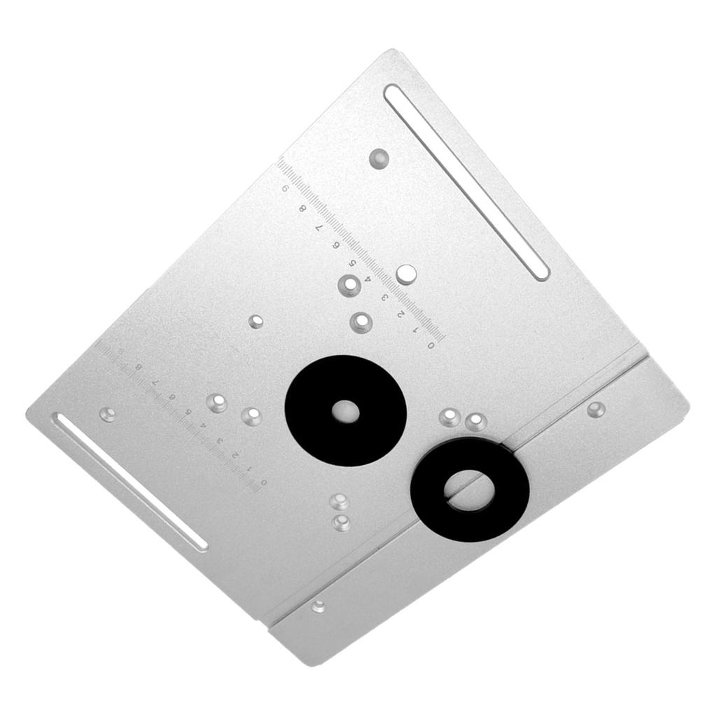 Router Table Insert Plate Trimming Machine  Board Center Hole Design High Hardness Aluminum Alloy for Woodworking Projects