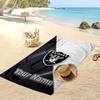 Las Vegas Raiders Custom Beach Towel, Print Your Name Text Lightweight Absorbent Towel for Swimming Travel