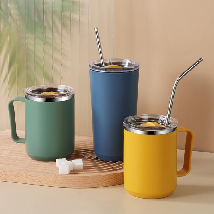Insulated Coffee Mug With Handle Stainless Steel Coffee Mug Double Wall Vacuum Water Cup For Home Office Milk Cup