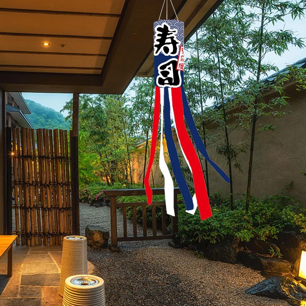Waterproof Wind Direction Flags Hanging Banner 100cm Carp Windsock Festival Supplies Ornaments Craft for Restaurant Sushi Garden