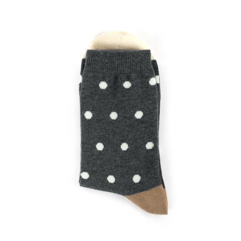 Women s Daily Dot Pattern Socks in Gray 220-250mm