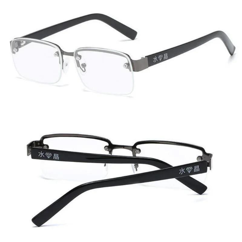 Fashion Half-Frame Reading Glasses  For Men And Women Square Frame Presbyopia Glasses +1.0 To +4.0