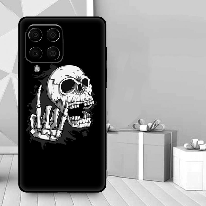 Rock and Roll Skull Case For Samsung Galaxy M56 M52 M32 M53 M16 M11 M21 M31 M35 M12 M13 M14 M15 M36 M55 M34 M54