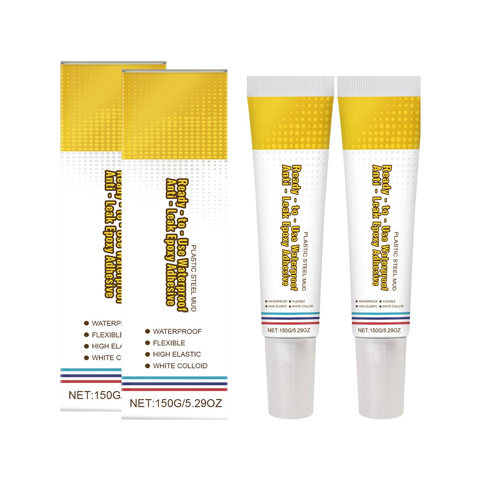 

Готовый к использованию водонепроницаемый и герметичный эпоксидный клей для заполнения утечек, водонепроницаемый клей, подходящий для туалетов, крыш, балконных трещин(2рс) One Size белый