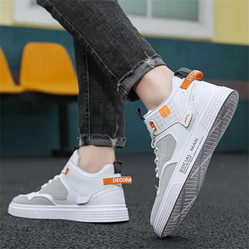 PU Leather Hiphop Men's Sneakers On Offer Vulcanize Brown Flats Mens Fashion Shoes Sport Footwear Genuine Brand Shoess