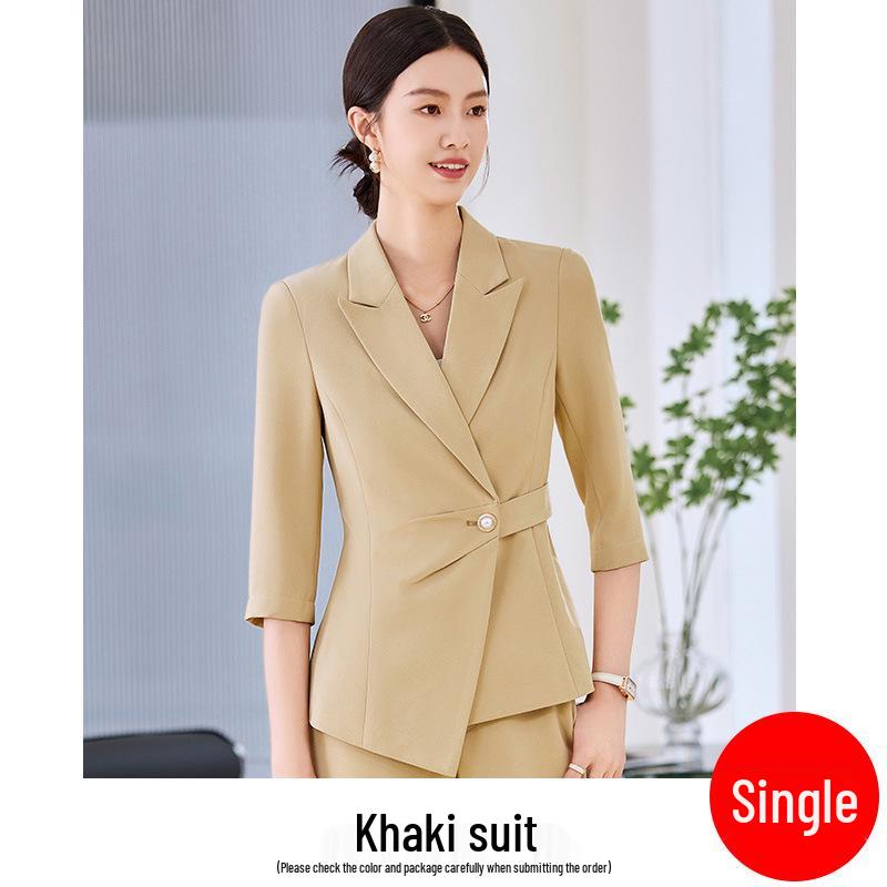 

Женский черный пиджак - Элегантная весенне-осенняя профессиональная одежда для салонов M