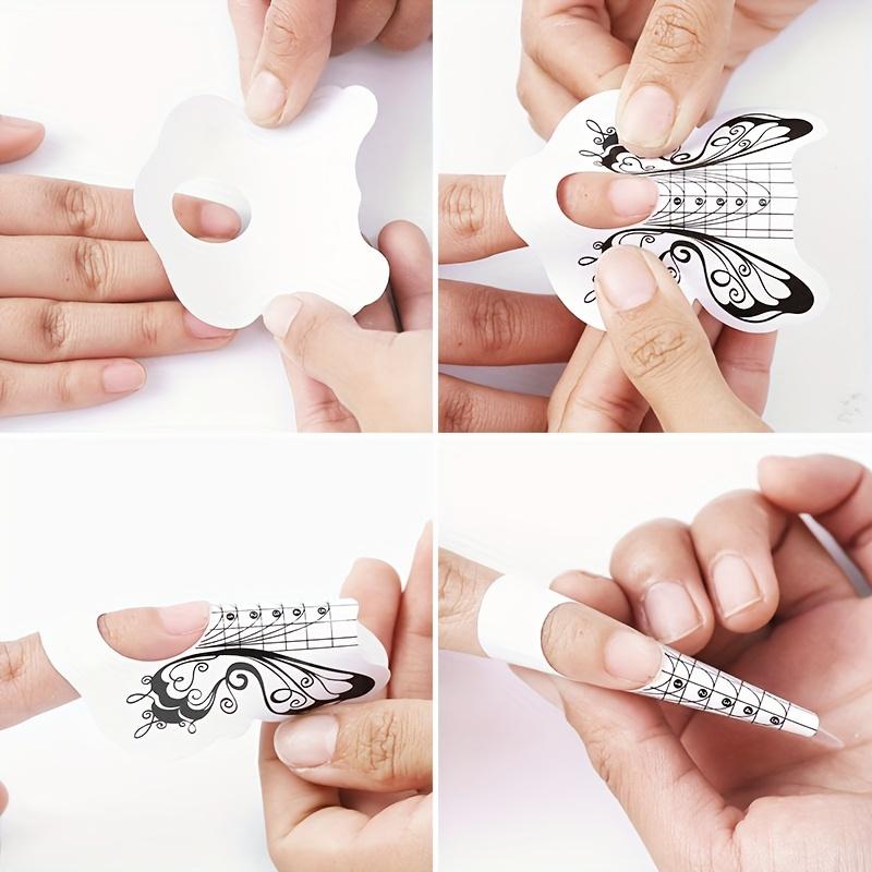 Extended Nail Paper Support Template 1 Roll 100pcs UV Gel Tip Extension Generator Nail Paper Manicure Tool Guide Mold YC-24-1pc