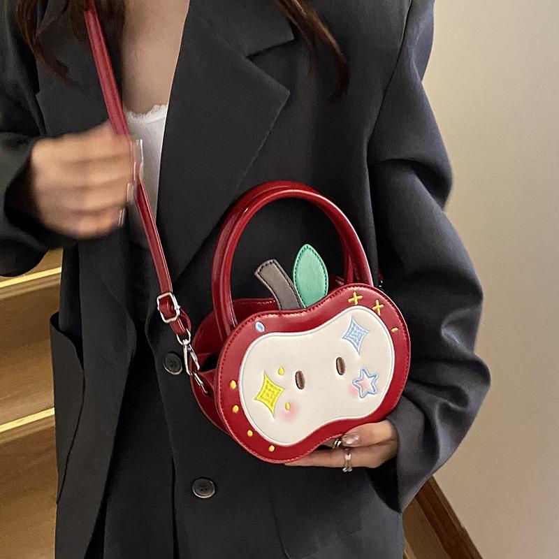 High Value, Fashionable and Cute Red Apple Women's Backpack, New Cartoon Backpack, Adjustable Shoulder Strap.