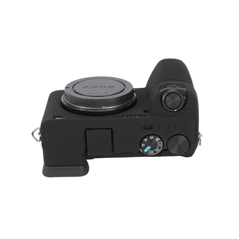 Rieibi Sony A6700 Textured Design with Strong Compatible with the Mirrorless Dedicated Body Silicone Case with Tripod Easy to and Easy to Clean Case,