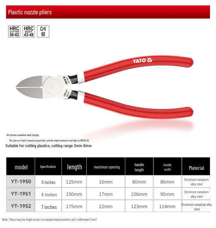 Yiertuo Industrial-Grade Electronic Nozzle Scissors and Oblique Side-Cutting Pliers