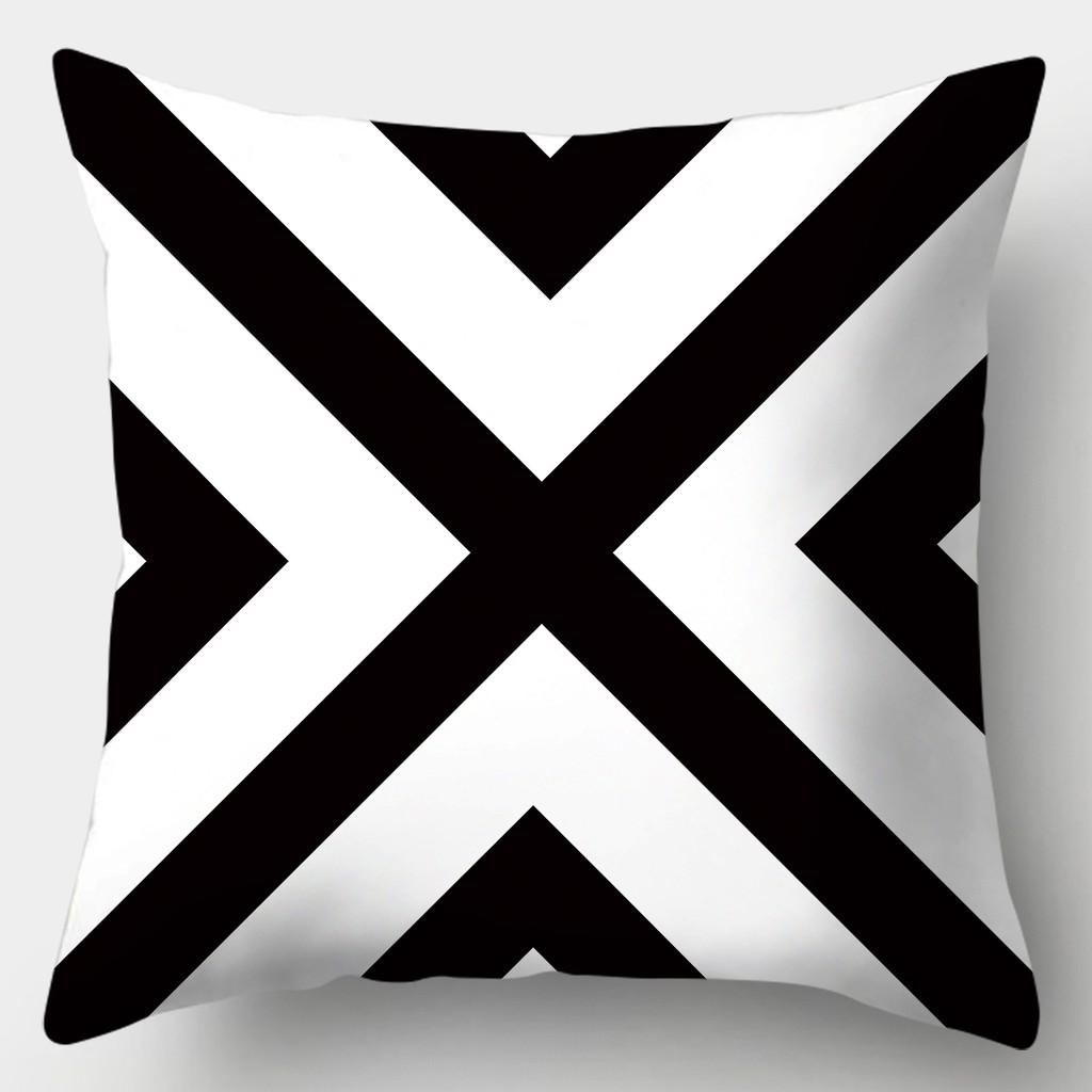 Black and White Series Pillowcase Sofa Simple Home Style Cushion Cover Bedroom Living Room