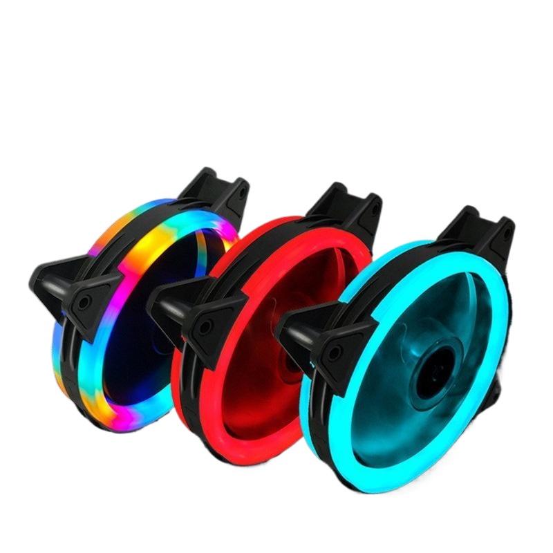 120mm PC Case Fan Cooler Adjustable De-vibration Rubber Led Computer Cooling Fan 12V Mute Ventilador PC Computer Cool Fan