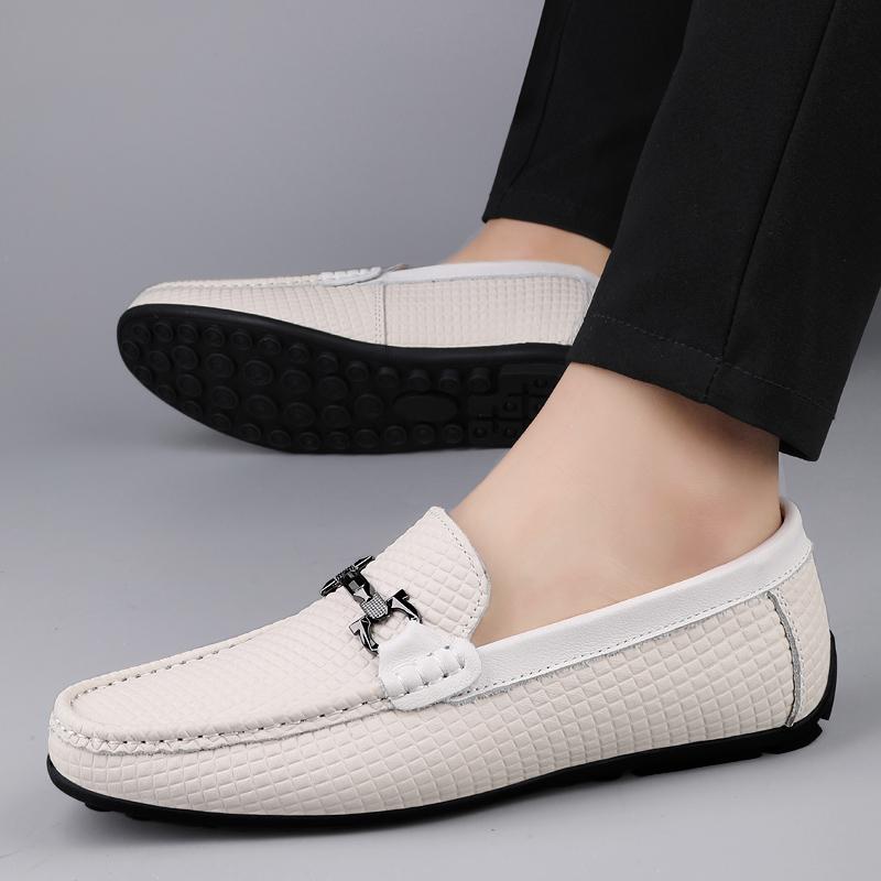 Luxury Brand Men Casual Shoes Genuine Leather Loafers Shoe Driving Moccasins Comfort Slip On Party Business Office Shoes